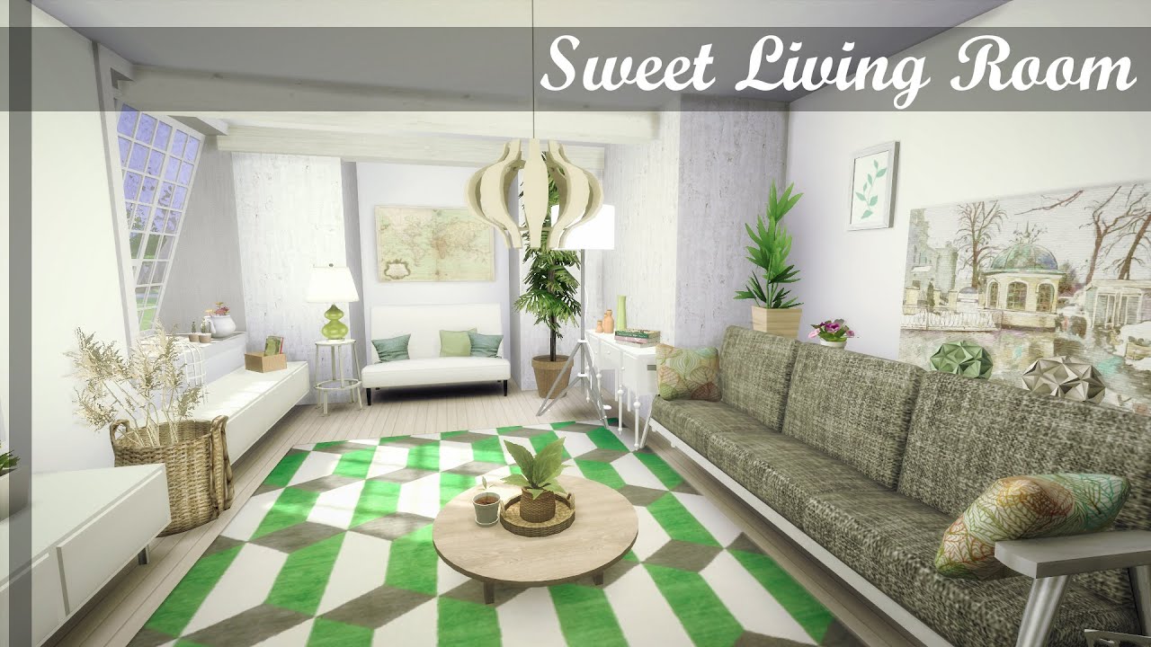 THE SIMS 4 SPEED BUILD - SWEET LIVING ROOM