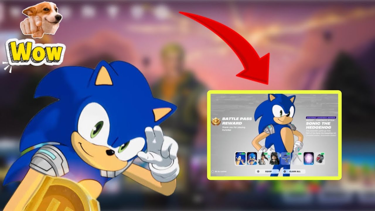 HOW TO GET SONIC THE HEDGEHOG SKIN IN FORTNITE!