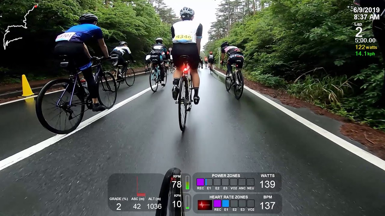 2019 Mt.富士ヒルクライム 最終グループスタート　1時間38分