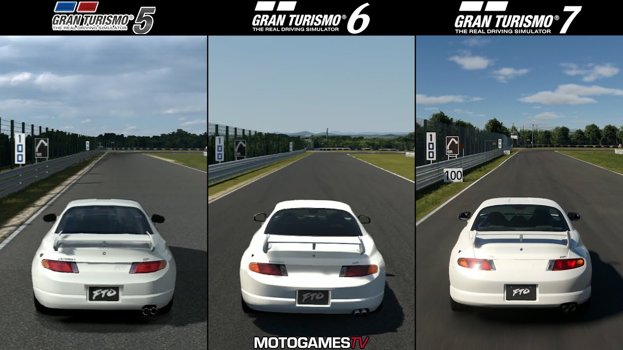 Gran Turismo 5 vs Gran Turismo 6 vs Gran Turismo 7 - Mitsubishi FTO GP Version R at Suzuka