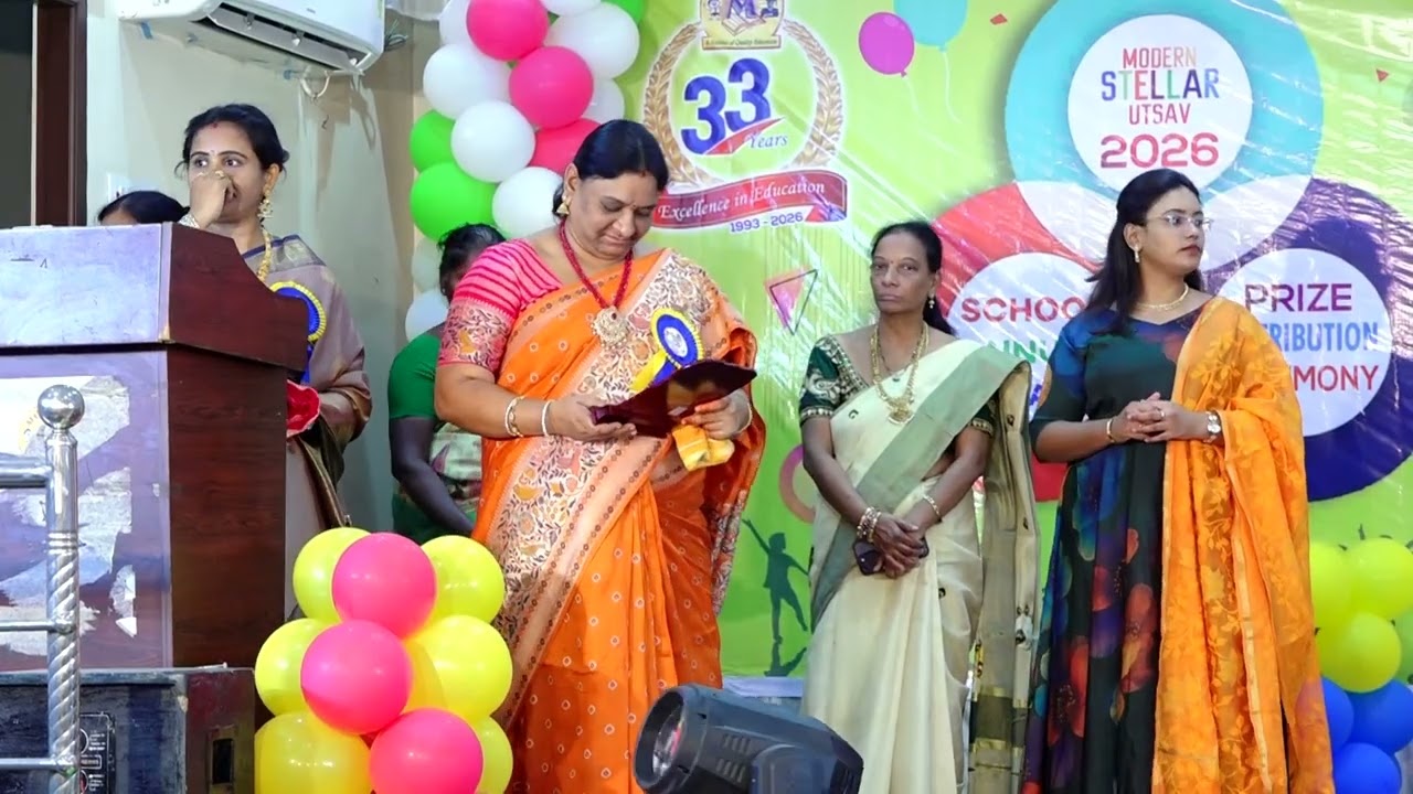 Modern Stellar School 16th Annual day - Felicitation to 10th Toppers 2025