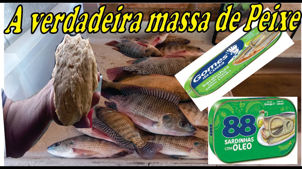 Massa de sardinha verdadeira massa de peixe pra pescar TBT