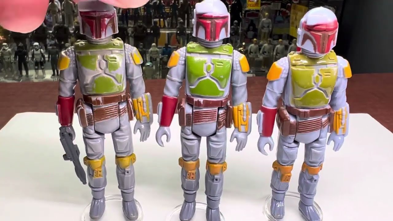 Vintage Kenner Star Wars Collection Boba Fett Big C copyright  variant compared to regular C