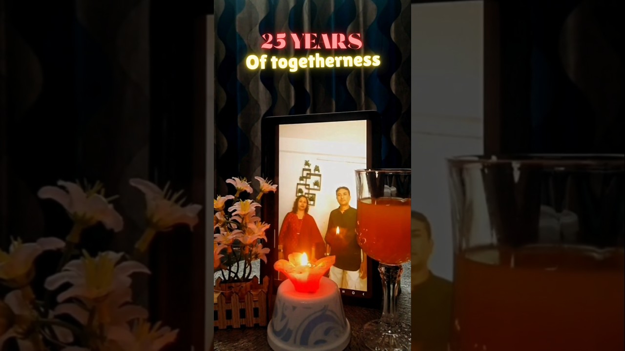 Cheers to 25 Years of togetherness🥂🥀🧿#vlog #anniversary #love #lovestatus #lovesong #viral #love