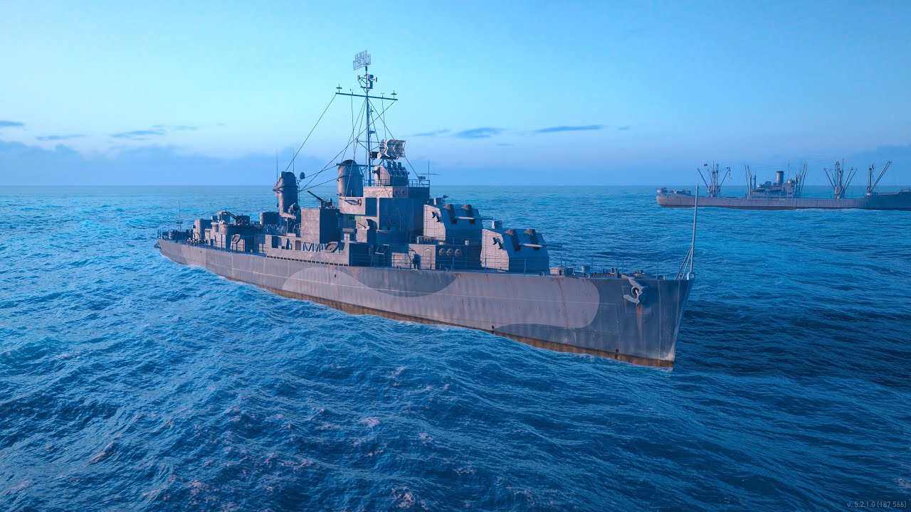 Relaxing Ambience - ★ U.S.S. Gearing (DD-710) - World of Warships: Legends (UHD)