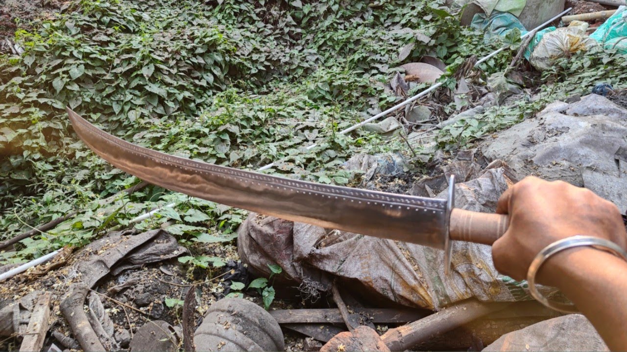 Large stainless steel sword made. Handmade old-fashioned.FeedbackAI Overview.#Mnk tools #MK#Mktools.