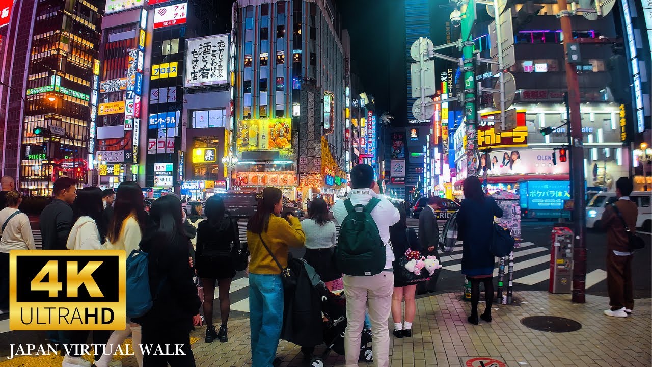 Japan Tokyo Night Walk – Shinjuku Station to Kabukicho 4K