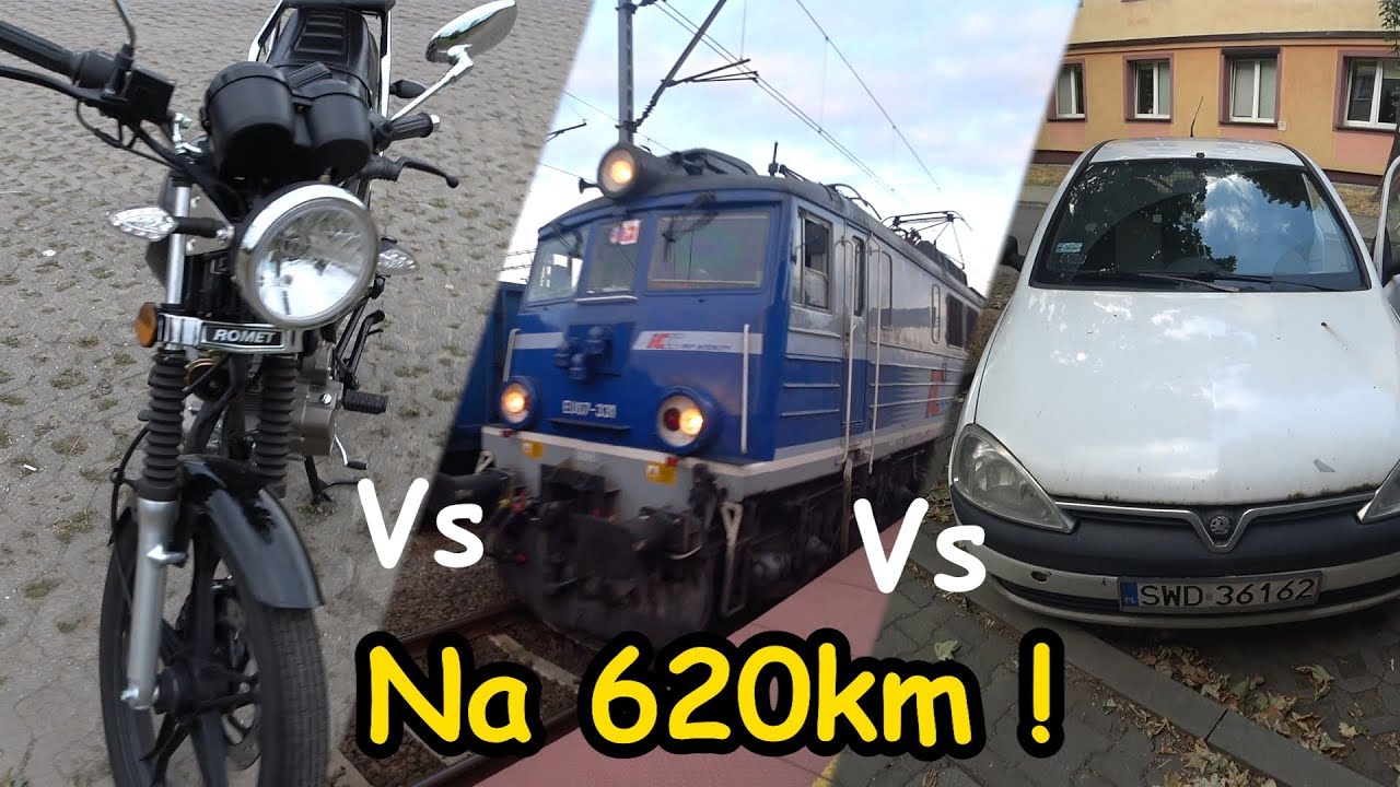 Wielki wyścig ! Romet k125 Vs PKP Intercity Vs Opel Corsa C