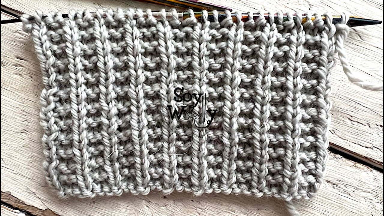 Cómo tejer el Medio Punto Musgo Elástico (reversible, sólo dos vueltas, y no se enrosca) Soy Woolly