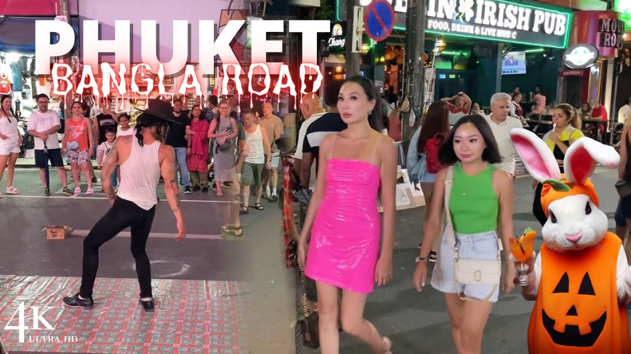 【4K🇹🇭】Phuket Bangla Road Halloween 2023 Walking Tour 🎃🌴