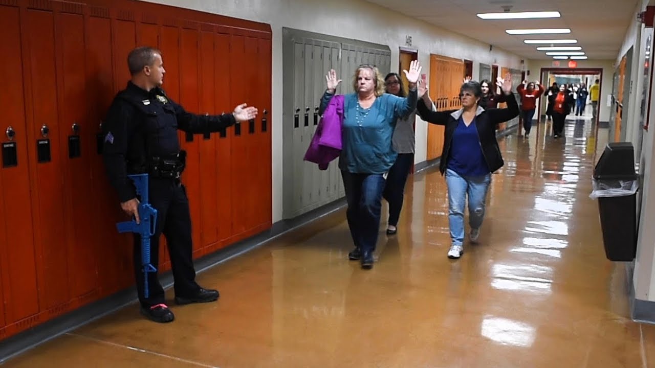 Inside an active shooter training at CNY high school