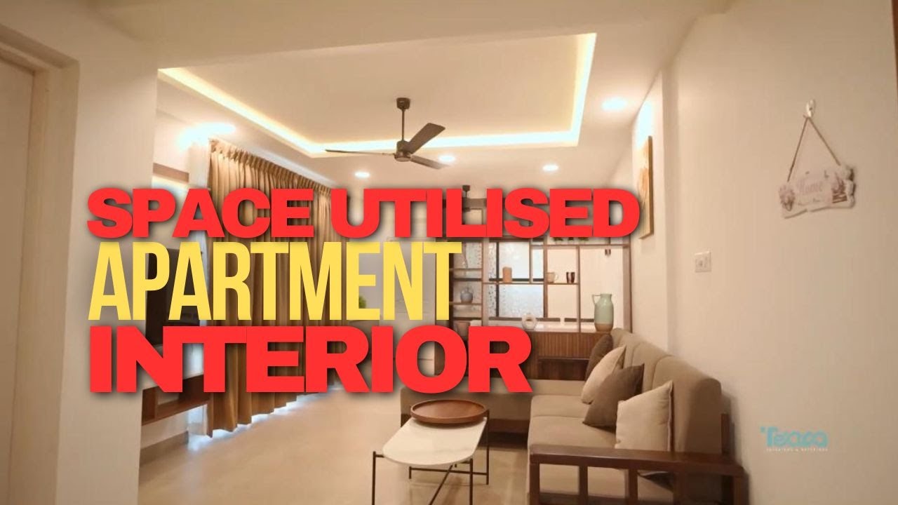 2BHK apartment interior I Ladder Tharavad apartment I Ottapalam I Modular kitchen