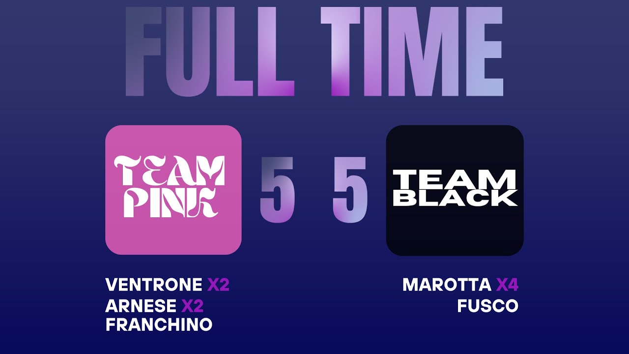 TEAM PINK 5-5 TEAM BLACK | HIGHLIGHTS| 12.02.2025 | CALCIOTTO ON FIRE - MATCHDAY 22