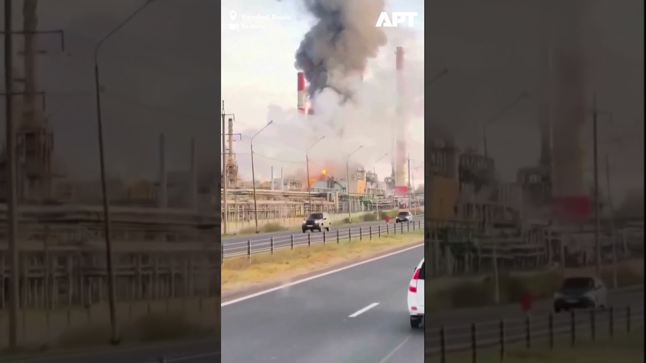 Fire at Major Oil Refinery in Russia&rsquo;s Yaroslavl Region Captured on Eyewitness Video | APT