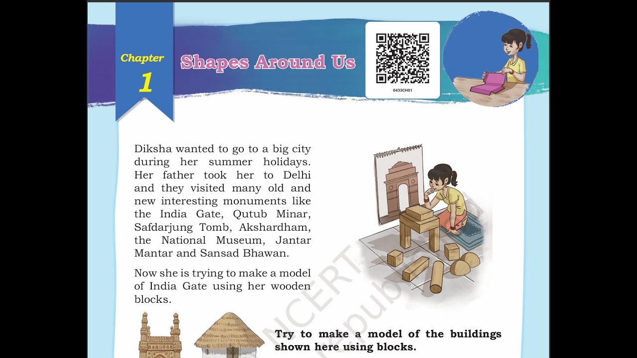 Class 4 Maths NCERT Lesson 1: Shapes Around Us (3D & 2D Shapes, Angles) Hindi & English - Part 1