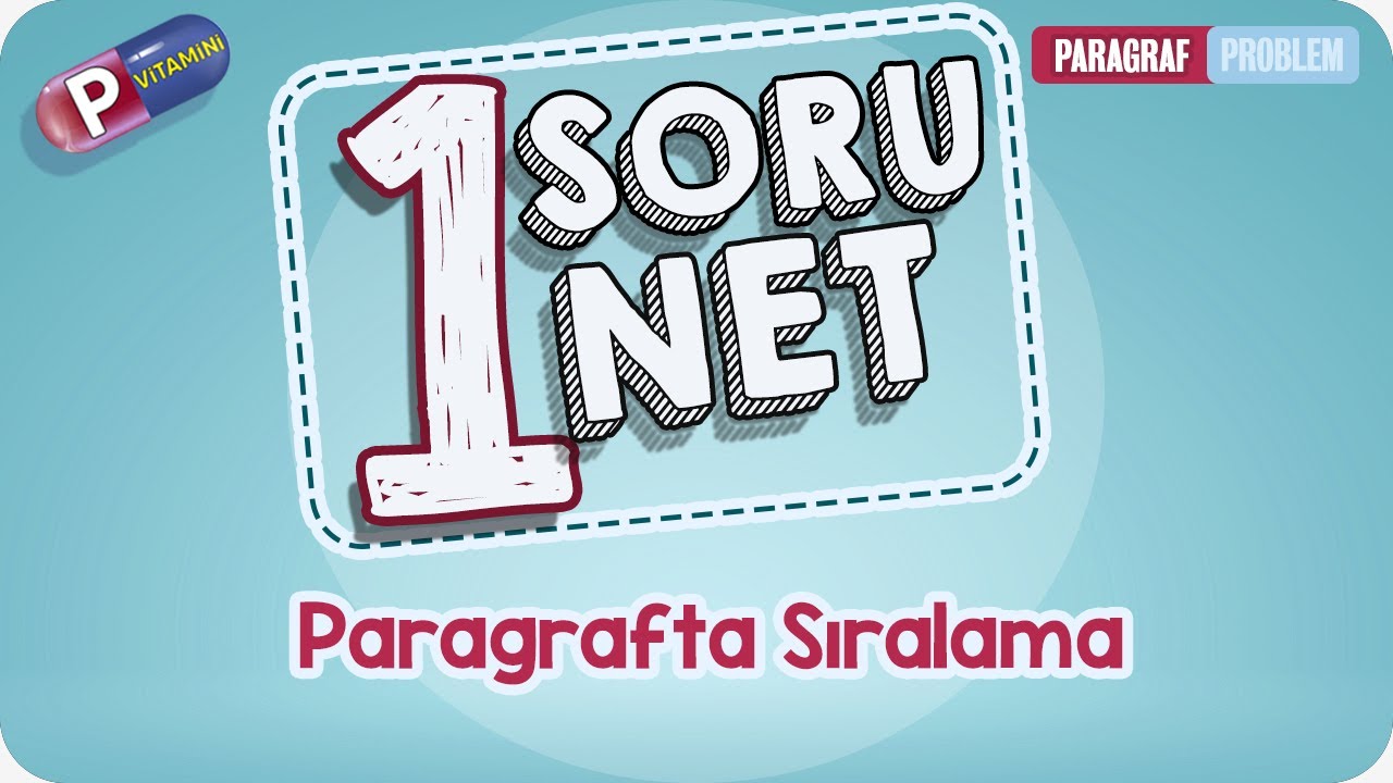 1 Soru 1 Net: Paragrafta Sıralama | P Vitamini Kampı 2020   #PVitamini