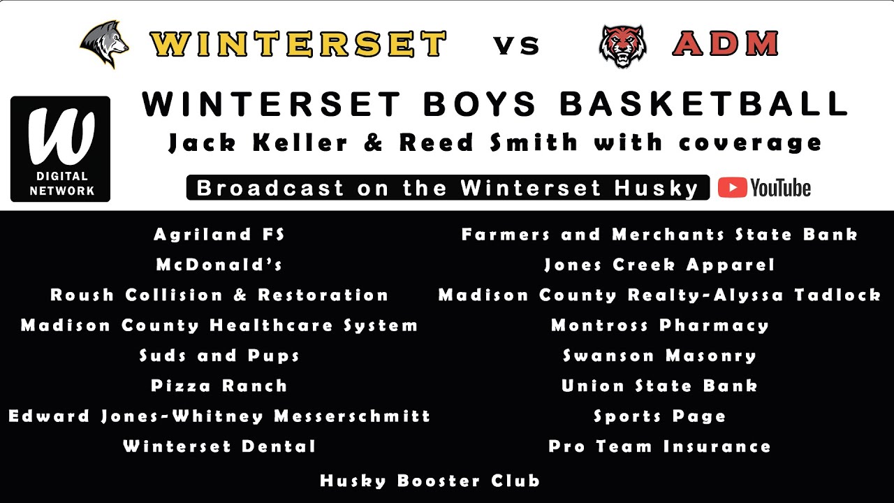 Winterset Varsity Boys Basketball vs ADM