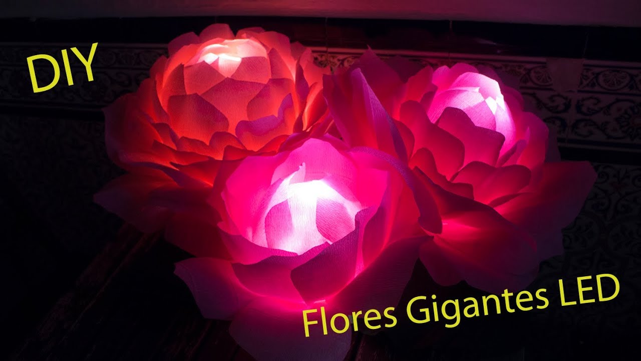 Lámpara flores gigantes LED DIY - Hazlo tú mismo