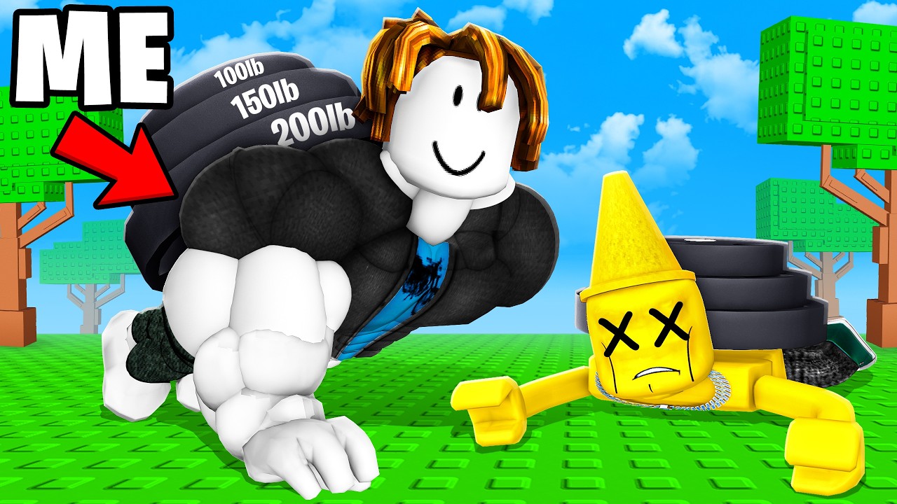 I Pretended to be a NOOB in PUSH UPS SIMULATOR, Then became the STRONGEST!