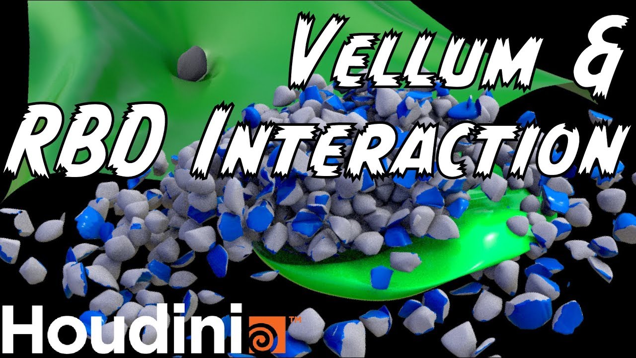 Vellum & RBD Interaction Simulation in Houdini