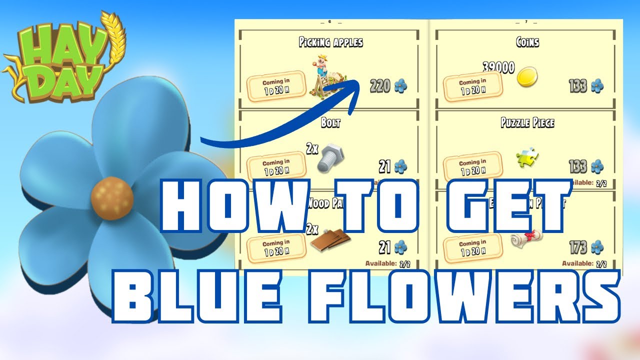 Hay Day - 4 Ways to get BLUE FLOWERS and HOW TO spend them wisely? 🪻