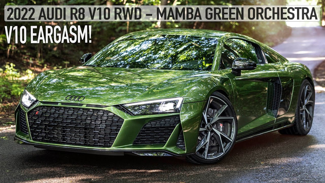 MAMBA GREEN ORGASMIC SOUNDS! 2022 AUDI R8 V10 RWD - BEFORE THE PRODUCTION ENDS - IN DETAILS - 4K
