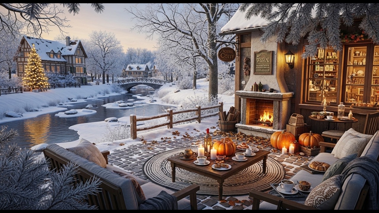 Relaxing Winter Jazz ❄ Cozy Coffee Shop Ambience for Stress Relief, Focus and Calm Mornings