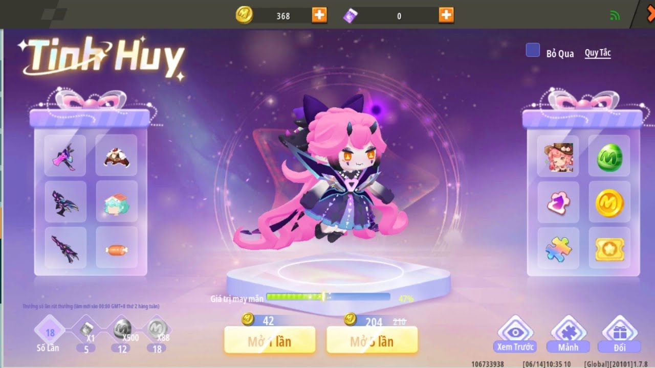 Thử Thách Tiêu 17 Vé Quay Gashapon Tinh Huy Trong Mini World ( Phần 1 ) #miniworld #miniworldcreata