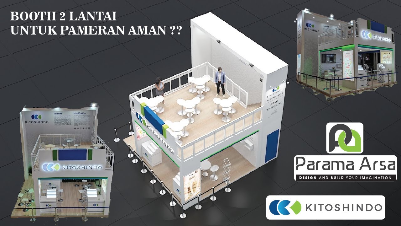 PEMBUATAN BOOTH & STAND PAMERAN EVENT, 2 LANTAI ( DOUBLE DECK ) di PAMERAN ISWAM INDONESIA 2021