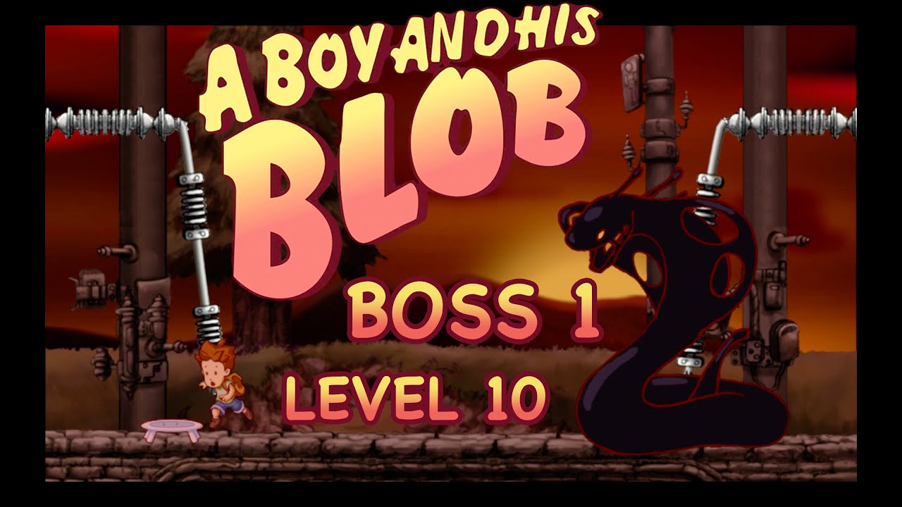 A Boy And His Blob SNAKE BOSS level 10 walkthrough gameplay lets play 1080p