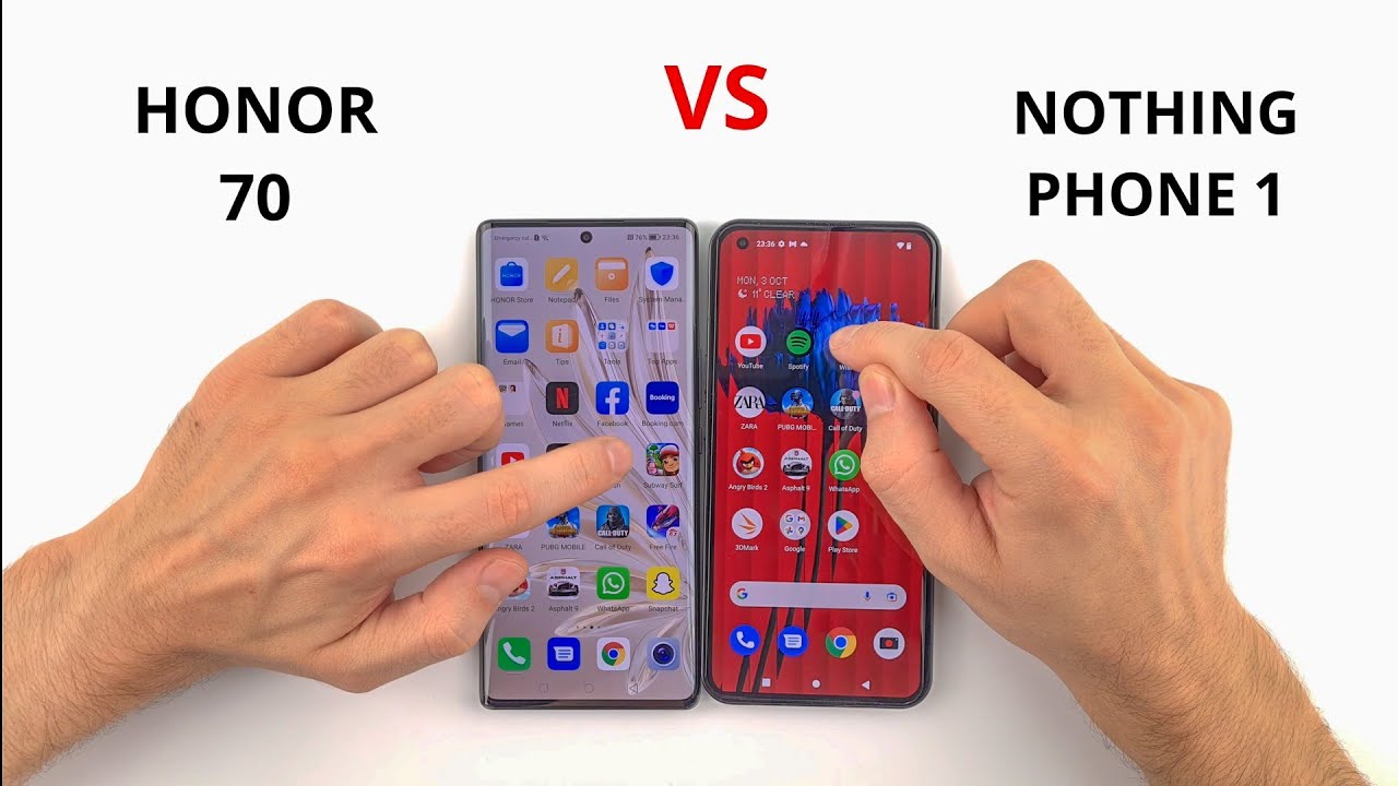 Honor 70 vs Nothing Phone 1 | SPEED TEST