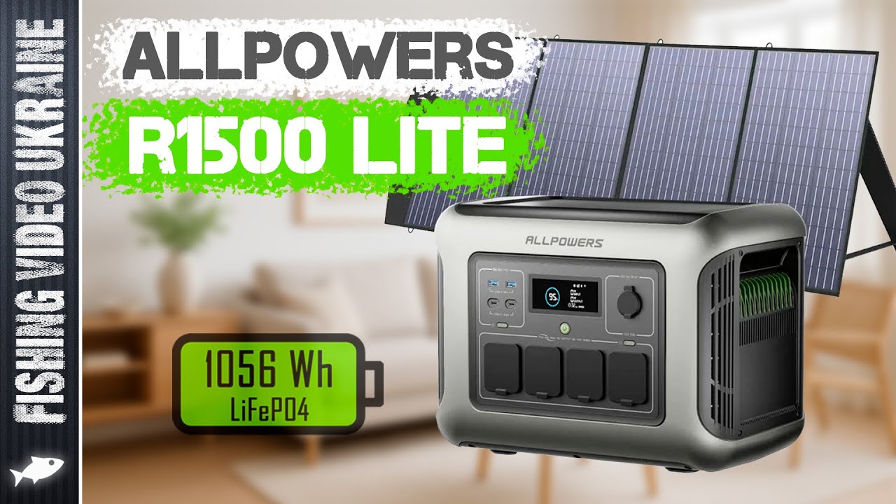 НАЙДОСТУПНІША ЗАРЯДНА СТАНЦІЯ З ГІДНИМИ ПАРАМЕТРАМИ - ALLPOWERS R1500 LITE⁨ @FishingVideoUkraine #allpowers #r1500