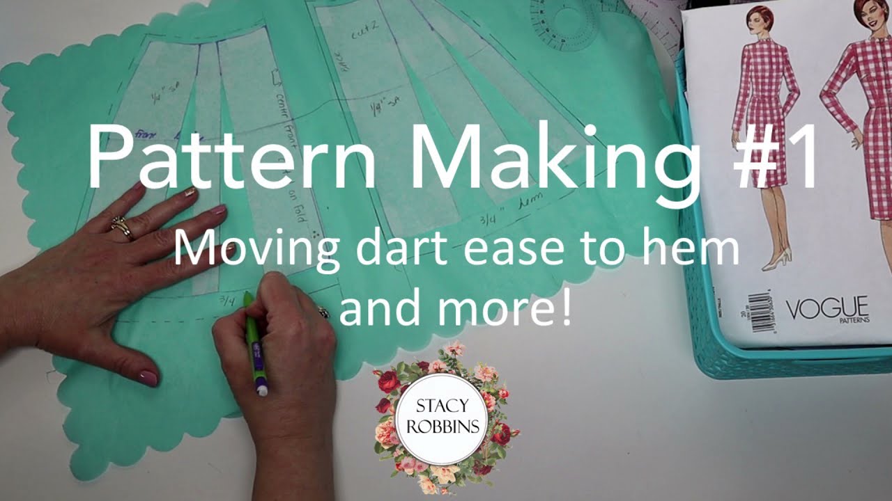 Pattern Making Skirts #1 - moving dart ease to hem and godets