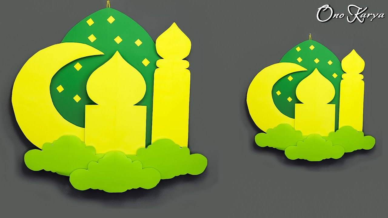 ide kreatif membuat hiasan ramadhan dari kardus bekas