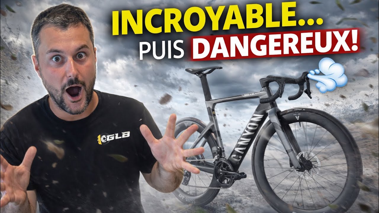 Canyon Aeroad SL7 + roues DT Swiss 66mm INCROYABLE (attention au vent !)