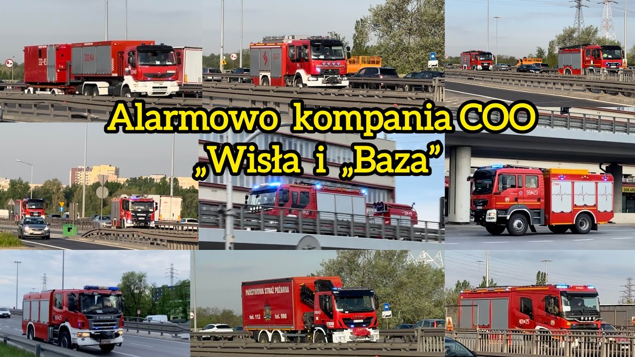 [ALARMOWO] Dojazd jednostek i przejazd kompani COO z Mazowsza „Wisła” i „Baza” do pożaru w BbPN.