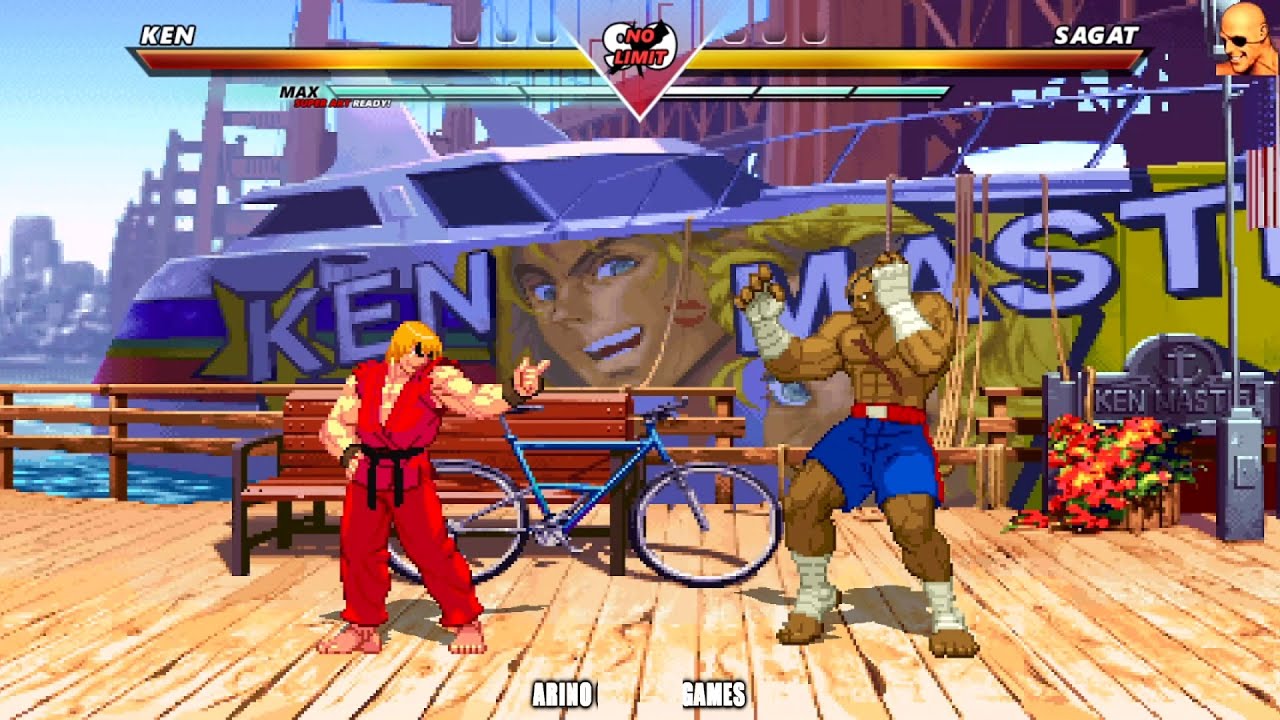 KEN VS SAGAT! INSANE FIGHT! ARINO GAMES EPIC DUEL!