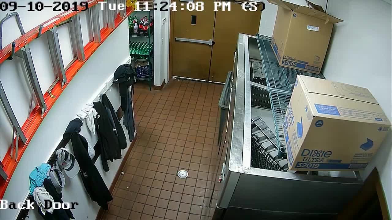Pizza Ranch surveillance video as tornado hits