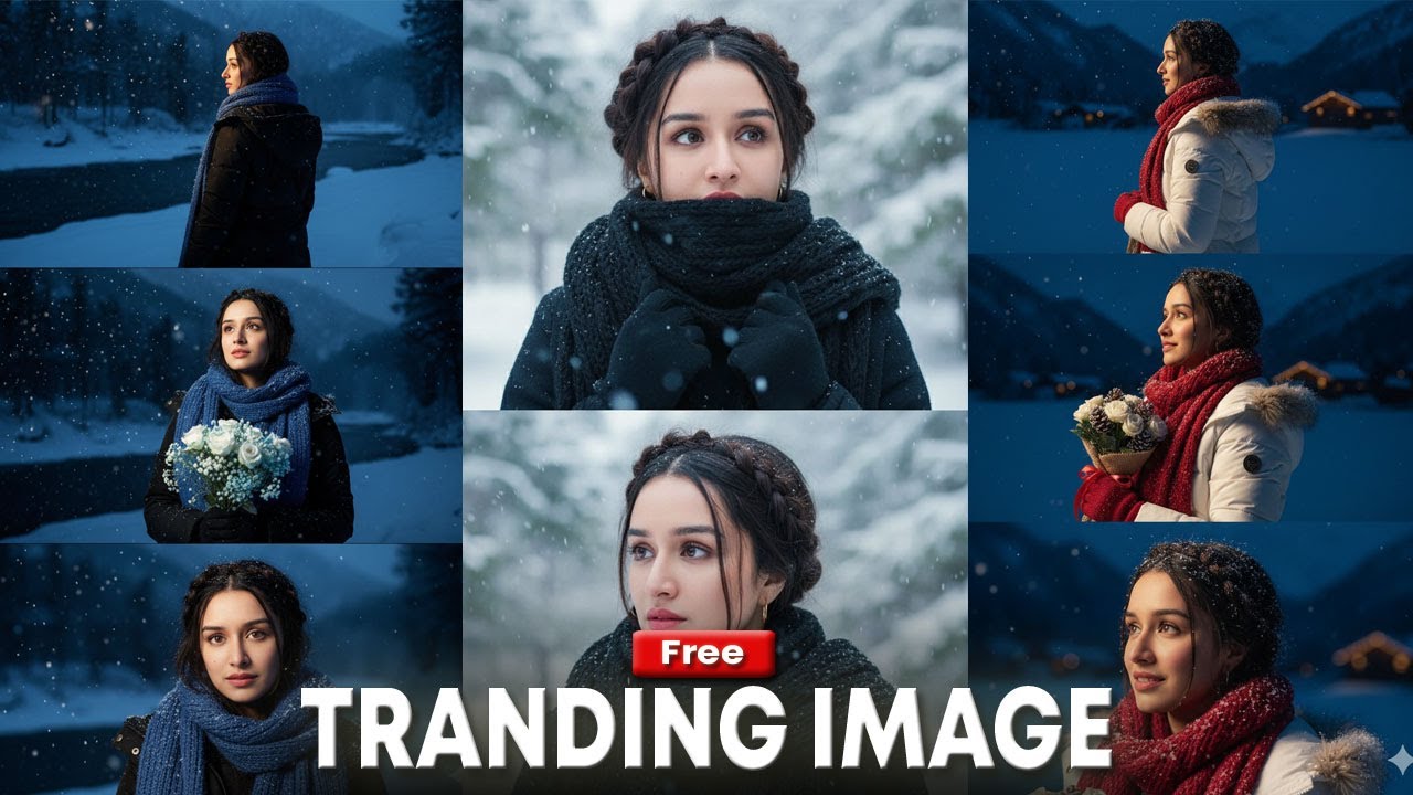 “AI Snow Aura Editing — Viral Winter Look in 1 Minute!”