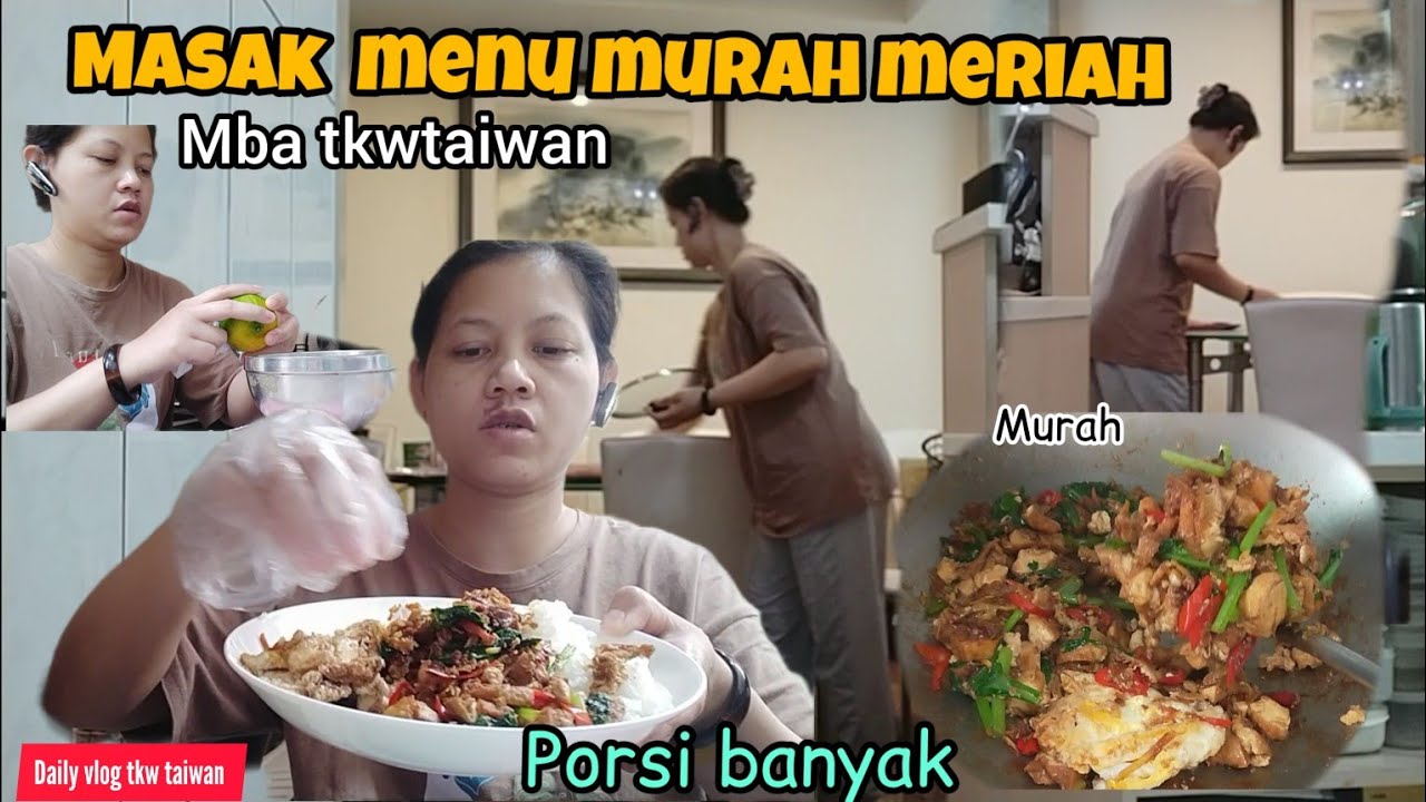 MENU Rp10.000 di taiwan🇹🇼⁉️Makan siang sederhana mba tkw taiwan
