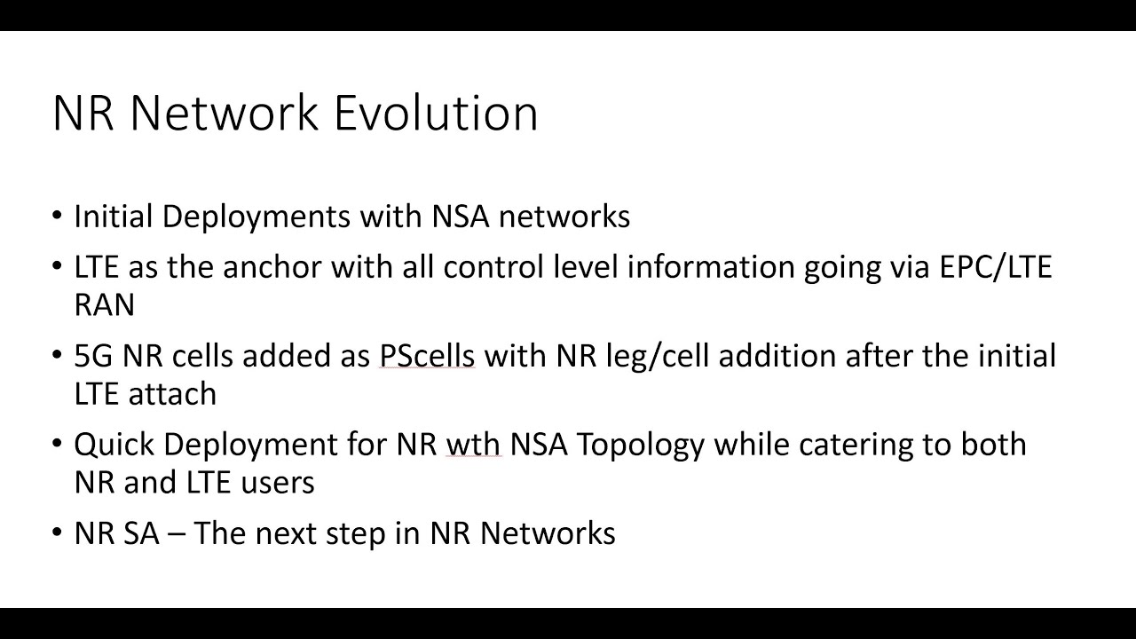 5G NR Network Evolution : From NSA NR network to NR SA(Stand-alone) network deployments