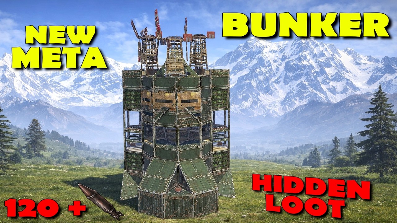 BEST BUNKER BASE DESIGN - ( HIDDEN LOOT ) 120+ ROCKETS - RUST 2026
