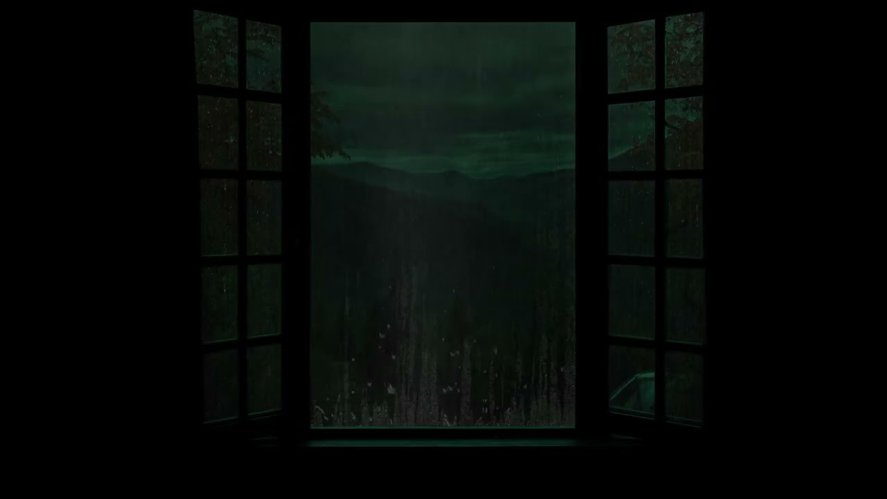 Soothing Rain on Glass Window | Cozy Indoor Rain Atmosphere