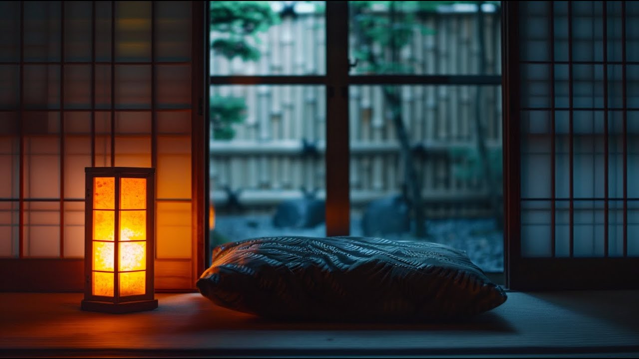 Deep Sleep Tonight | Cozy Japanese Bedroom with Soft Rain and Piano