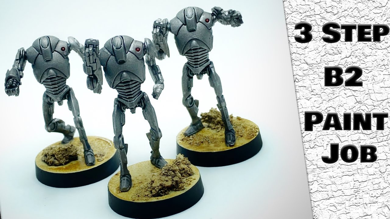 Paint B2 Battle Droid miniatures in 3 EASY STEPS - Painting Tutorial for Star Wars Legion