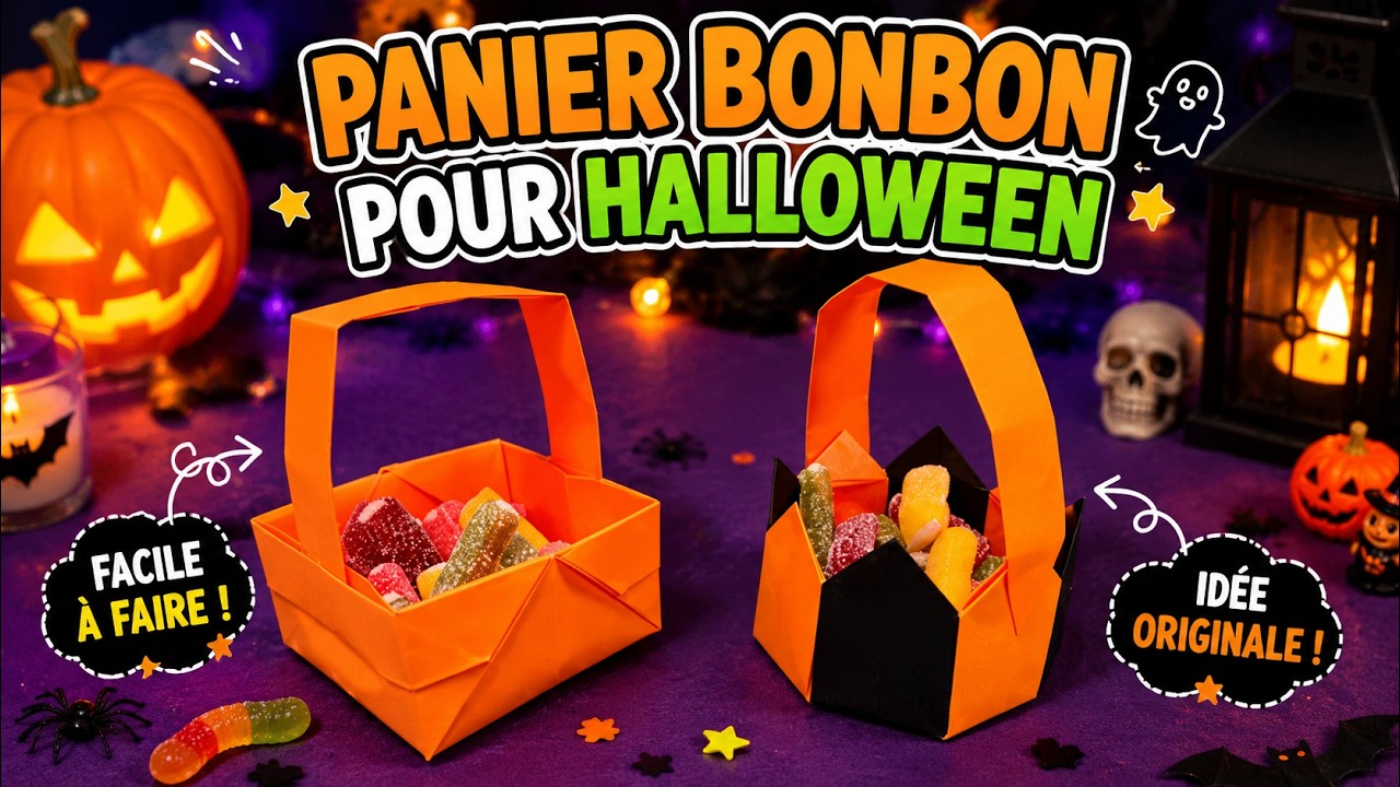 Tuto panier bonbon pour halloween, la pause détente