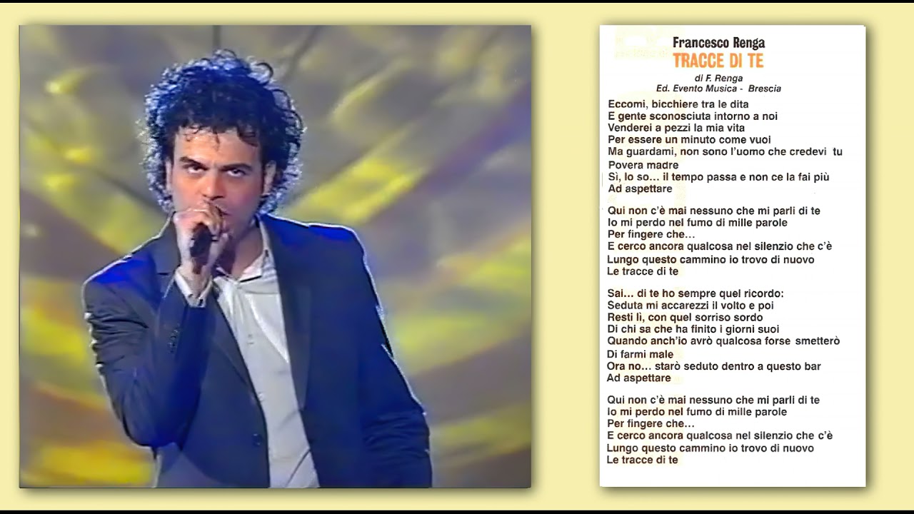Francesco Renga - Tracce di te {SANREMO 2002} LIVE AUDIO + TESTO