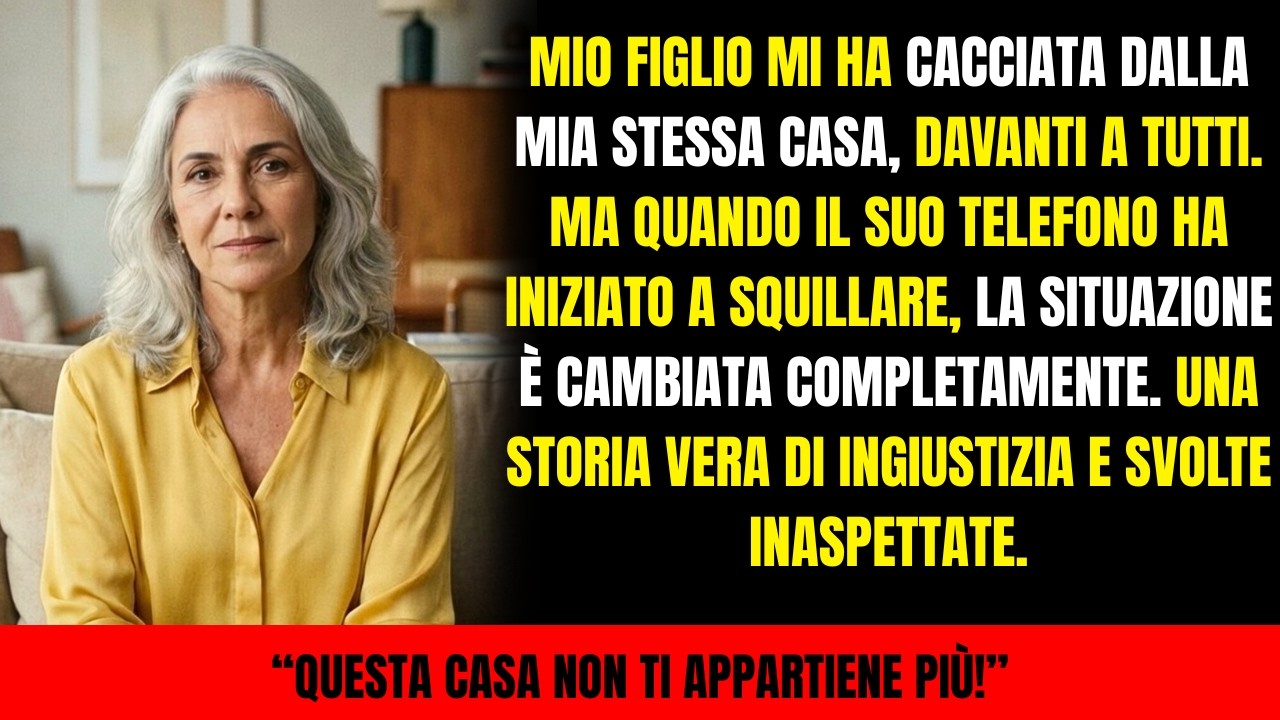 « Questa casa non è più tua! » ha urlato mio figlio… pochi istanti dopo, il suo telefono squillò
