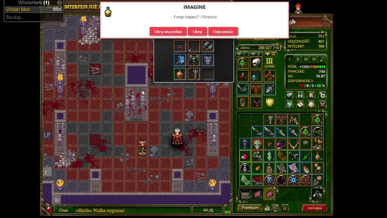 Margonem Krwawa Łaźnia 85lvl Zorza