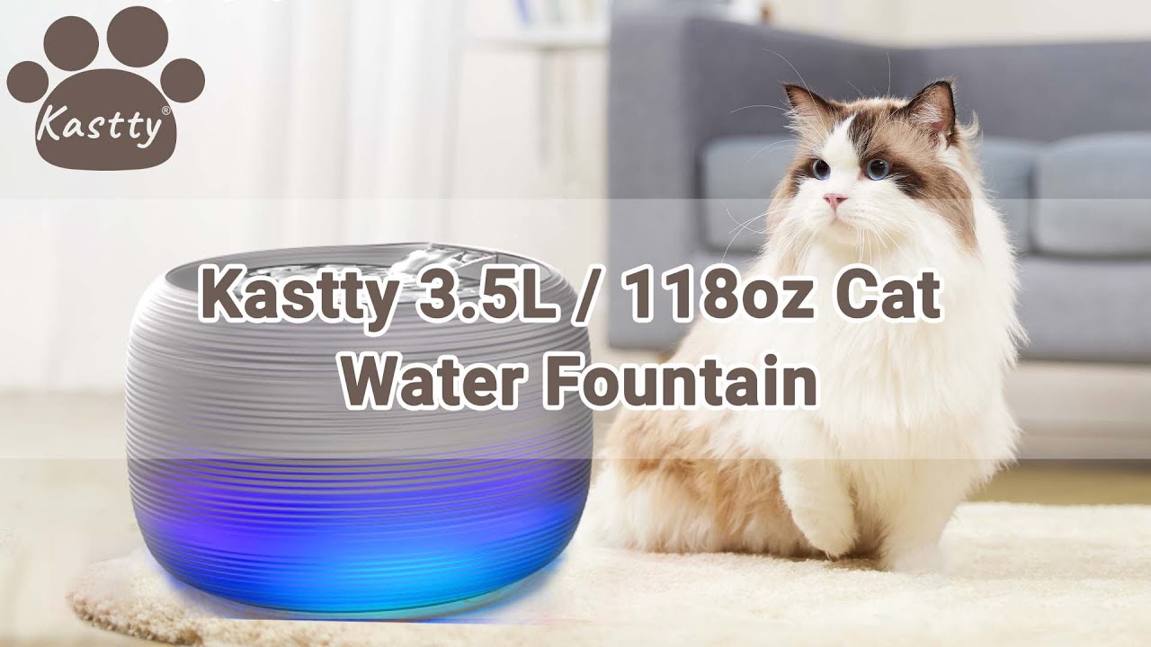 Kastty 3.5L/118oz Quiet Cat Water Fountain